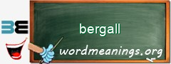 WordMeaning blackboard for bergall